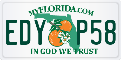 FL license plate EDYP58
