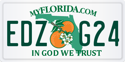 FL license plate EDZG24