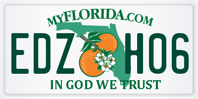 FL license plate EDZH06