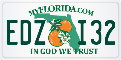 FL license plate EDZI32