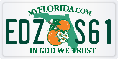 FL license plate EDZS61