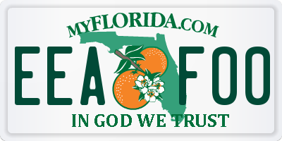 FL license plate EEAF00