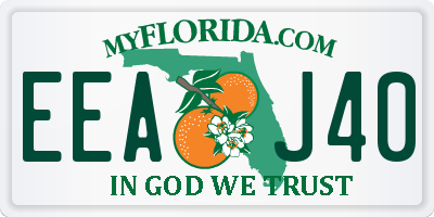 FL license plate EEAJ40