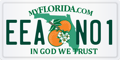 FL license plate EEAN01