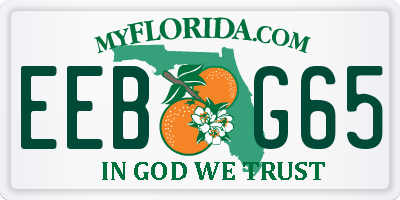 FL license plate EEBG65