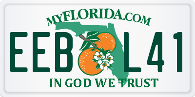 FL license plate EEBL41