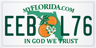 FL license plate EEBL76