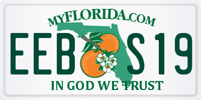 FL license plate EEBS19