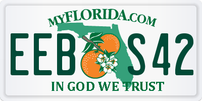 FL license plate EEBS42