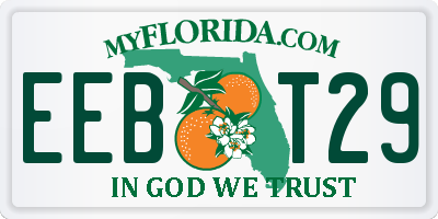 FL license plate EEBT29