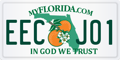 FL license plate EECJ01