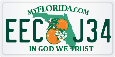 FL license plate EECJ34