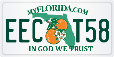 FL license plate EECT58