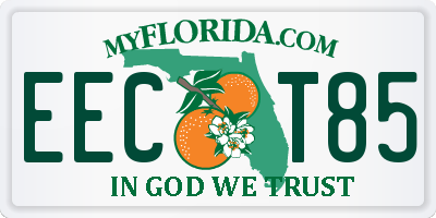 FL license plate EECT85