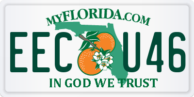 FL license plate EECU46