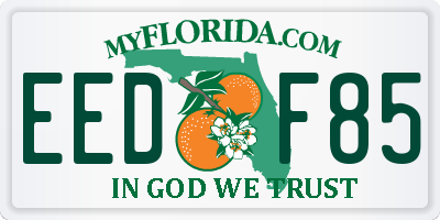 FL license plate EEDF85
