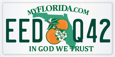 FL license plate EEDQ42