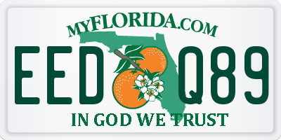 FL license plate EEDQ89