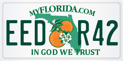 FL license plate EEDR42