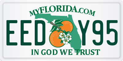 FL license plate EEDY95
