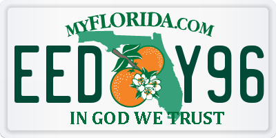 FL license plate EEDY96