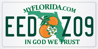 FL license plate EEDZ09