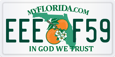 FL license plate EEEF59