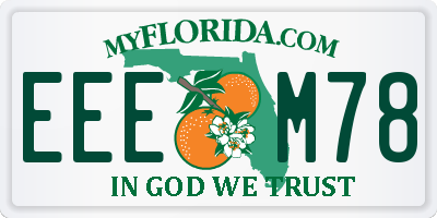 FL license plate EEEM78
