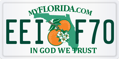 FL license plate EEIF70
