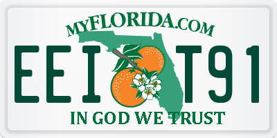 FL license plate EEIT91