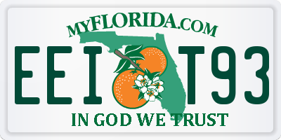 FL license plate EEIT93
