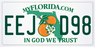 FL license plate EEJD98