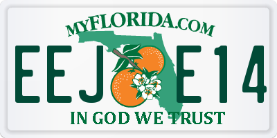 FL license plate EEJE14