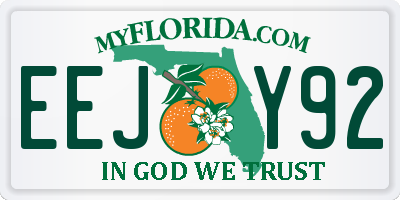 FL license plate EEJY92