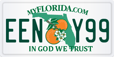FL license plate EENY99