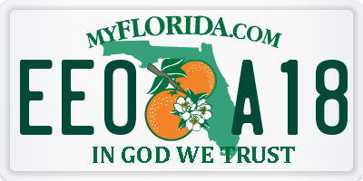 FL license plate EEOA18