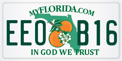 FL license plate EEOB16