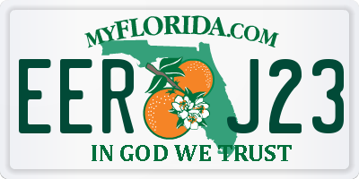 FL license plate EERJ23