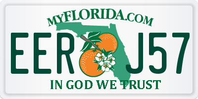 FL license plate EERJ57