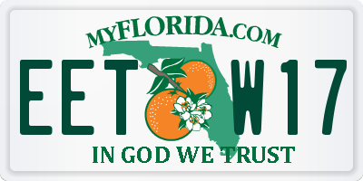 FL license plate EETW17
