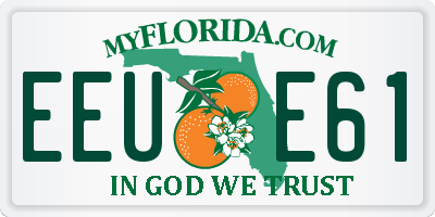 FL license plate EEUE61