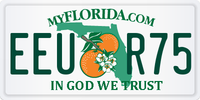FL license plate EEUR75