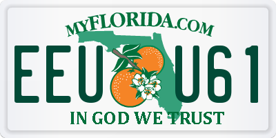 FL license plate EEUU61