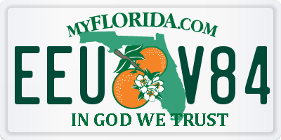 FL license plate EEUV84