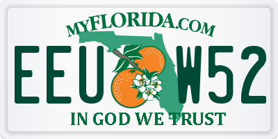 FL license plate EEUW52
