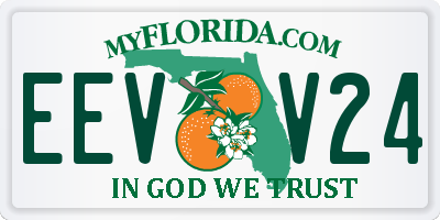 FL license plate EEVV24