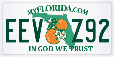 FL license plate EEVZ92