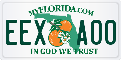 FL license plate EEXA00