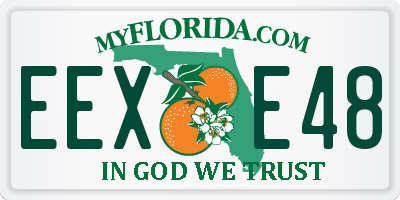 FL license plate EEXE48
