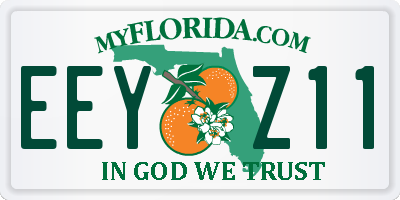 FL license plate EEYZ11